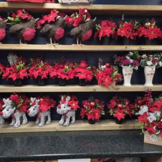 Christmas artificial grave pots