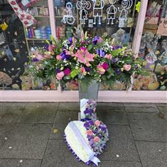 Purple mix coffin spray 4ft